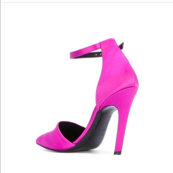 New Balenciaga Satin Broken Heel Peep Toe Pumps - Picture 4 of 8